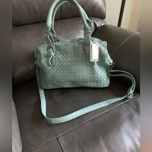 Green/blue satchel. Beautiful